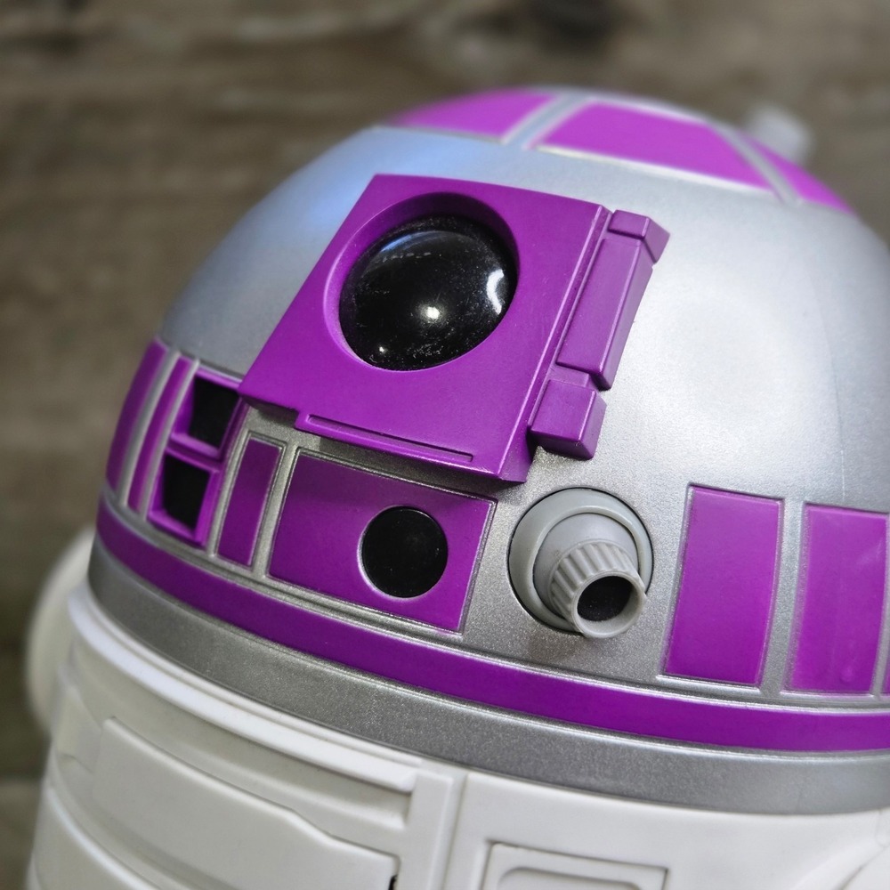Disney Star Wars R2 Unit Purple White Droid Depot Tested w/ Remote & Bag - Picture 5 of 17